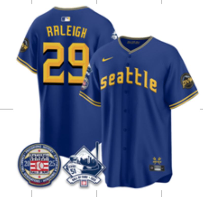 Men Seattle Mariners #29 Raleigh blue Game Nike MLB 2025 Jersey 001